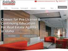 Tablet Screenshot of envisionrealestateschool.com